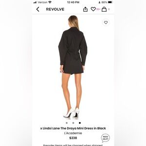 L’academie Lindsi Lane Draya Poplin mini dress, small